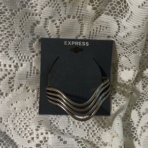 Express Silver tone Wave bracelet